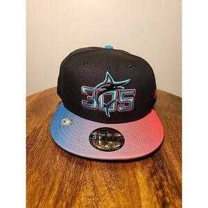 New Era Miami Marlins MLB City‎ Connect 305 Mutlicolor 59Fifty Fitted Hat 7 5/8